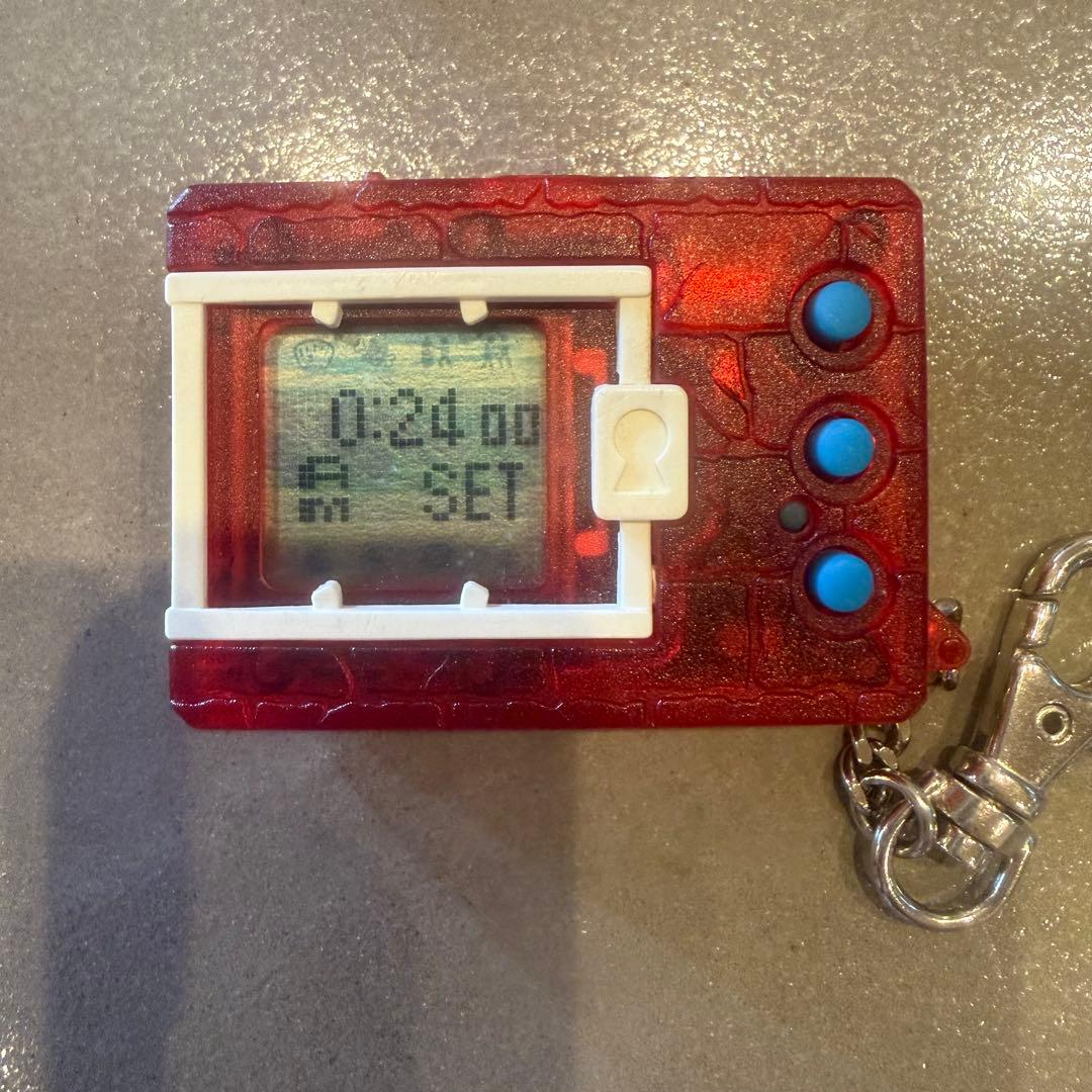 First generation Digimon/Digital Monster 1997 Ver.4 Clear Red