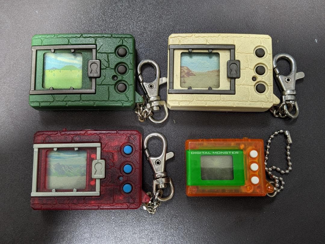 First generation Digimon/Digital Monster set of 3 Ver.124 Green