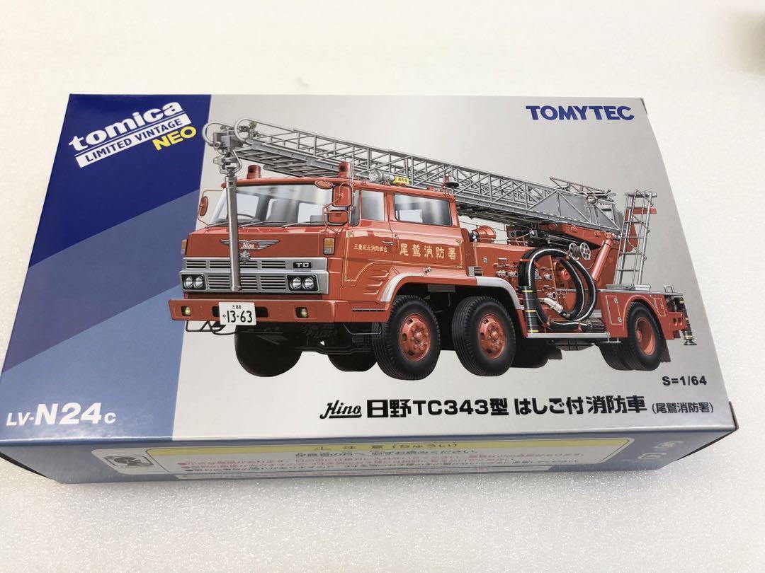 Tomica Limited Vintage Neo LV-N24c Hino TC343 Ladder Fire Truck 1