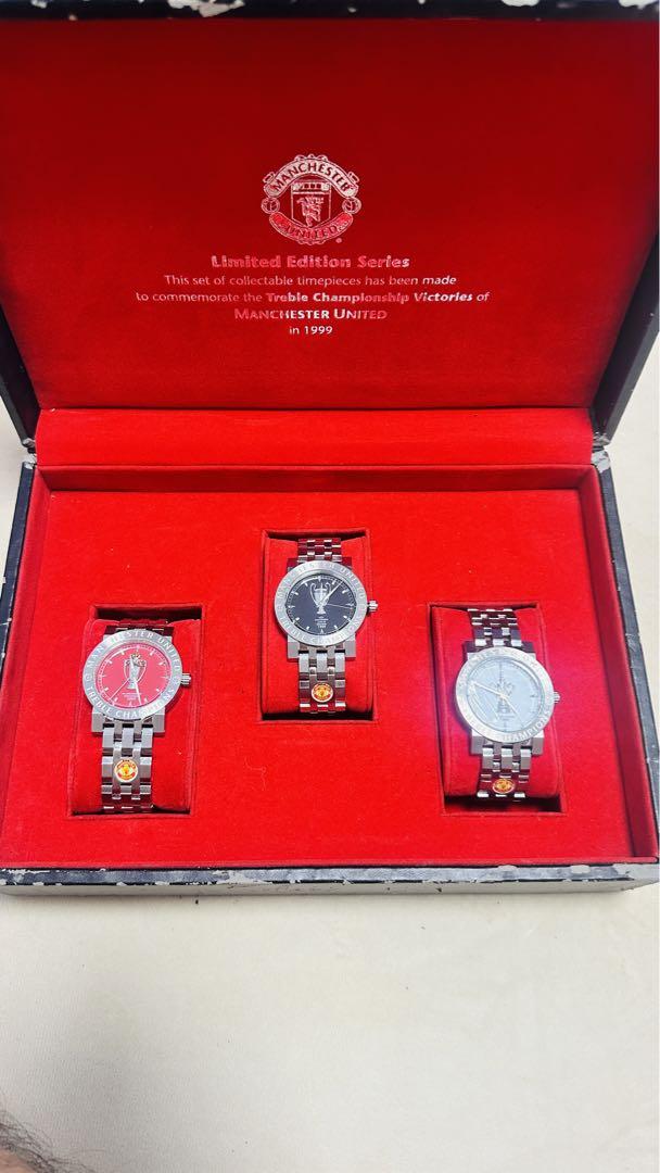 Manchester United Limited Watch Set of 3 1999 Wristwatch Triple